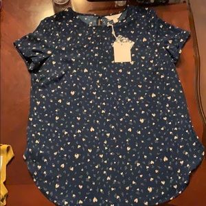 Adorable heart and leaves blouse